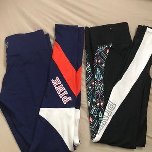 2 pairs of Victoria secret pink yoga pants XS